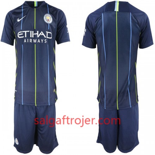 Manchester City Fodboldtrøjer Børn Udebanesæt 2018/19 Kort ærmer Manchester City Fodboldtrøjer Børn Udebanesæt 2018/19 Kort ærmer